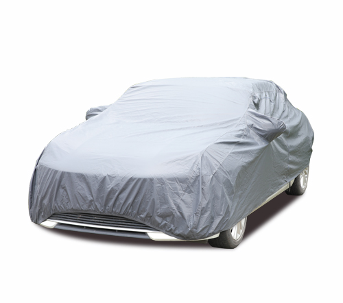 Gray Nylon+PVC PE Outdoor Car Cover